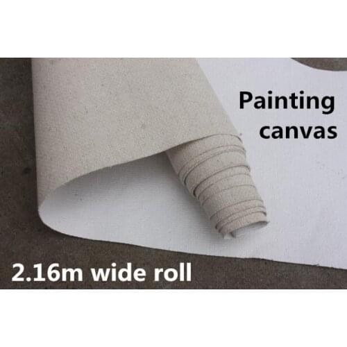 310g 2.16m wide big roll linen blend blank canvas for hand painted practice