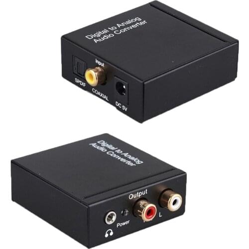 3.5 Jack to 2RCA Adapter Amplifier USB Cable Jack 3.5 Digital Coaxial Toslink Optical to Analog L/R RCA Audio Converter