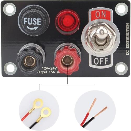 For Camping Auto Ship RV 12-24V 20A Car Charger Toggle Rocker Switch Power Adapter Circuit Breakers With Fuse Switch Panel