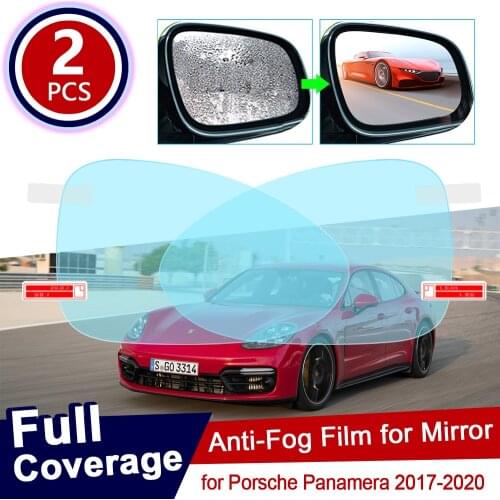 For Porsche Panamera 2017 2018 2019 2020 Full Cover Anti Fog Film Rearview Mirror Rainproof Clear Anti-fog Films Car Accessories