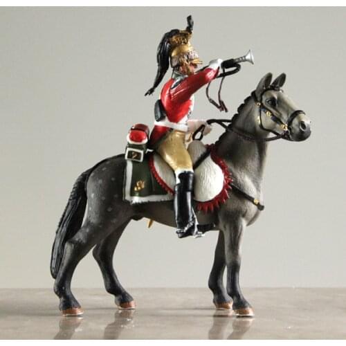 Pvc figure 1:18 Ancient Soldier French Dragon Cavalry Trumpeter, First Empire