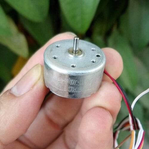 RF-300C-12350 Micro 300 Motor Small Mini Mute 24mm Electric Solar Power Motor Spindle Engine for Hobby Toy Model DC3V-6V 7800RPM