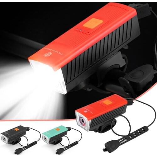 Hot Sale 2 in 1 USB Rechargeable Bike Light Front Bicycle Horn Set Waterproof Front Light for Outdoor Sports N66
