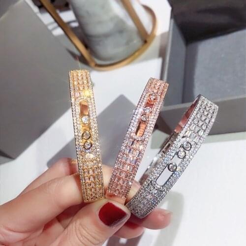 Hot Brand Products Screw Fashion Luxury For women men Bracelet Zircon Inlaid Gold Fashion Party Elegant Style Couple Bracelet