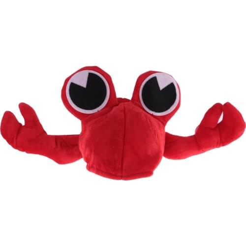 Cartoon Red Crab Costume Kids Adults Hat Fancy Gift Cosplay Costume Birthday Party Decoration Head Wear Prop