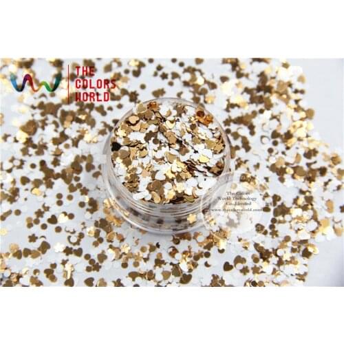 MM32-302 Mix Colors and shapes Metallic luster Glitter for nail art makeup and DIY decoration