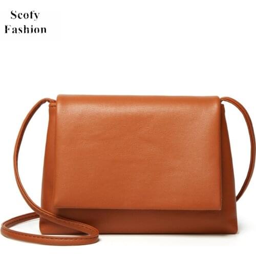 SCOFY FASHION Minimalist Soft PU Leather Chic Designer Messenger Bags for Women Luxury Bags Purses and Handbags Shoulder Bag