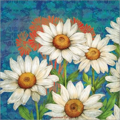 Embroidery Counted Cross Stitch Kits Needlework - Crafts 14 ct DMC Color DIY Arts Handmade Home Decor - Daisies