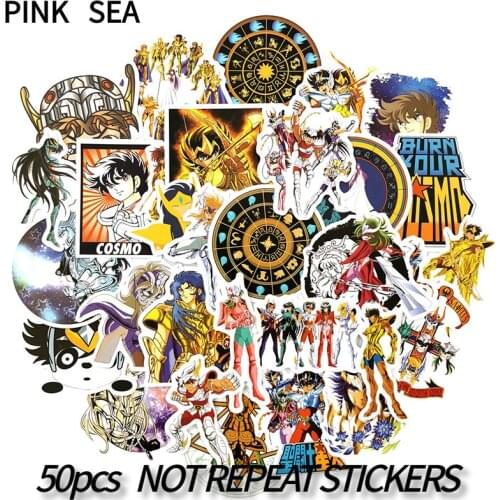 10/30/50PCS Japan Anime Waterproof Saint Seiya Stickers For Skateboard Fridge Guitar Laptop Motorcycle Travel Luggage Kid Toy
