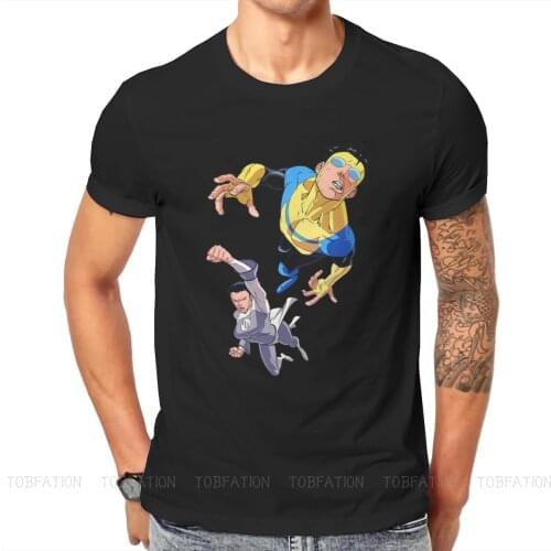Fight Fly Art Newest TShirts Invincible Mark Grayson Nolan Omni-Man Comics Male Harajuku Pure Cotton T Shirt O Neck Big Size