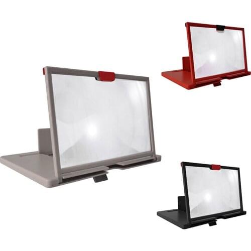 New Mobile Phone Screen Magnifier 12 Inch 3D HD Video Amplifier Stand Bracket with Movie Game Folding Desk Holder