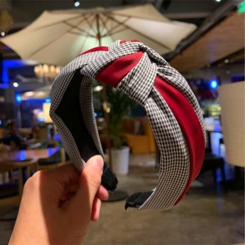 New Fashion hair accessories womens wide-brimmed knotted headband headband girl cute sweet hairdressing card embossed headwear