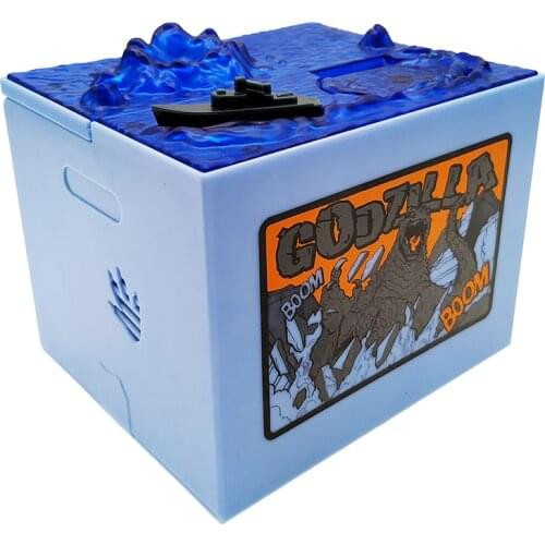 Orignal 10Cm Gojira Anime Godzilla Automated Piggy Bank Manage Money Cash Box Steal Coin Boxes Home Decor Kids Toys Boys Gift