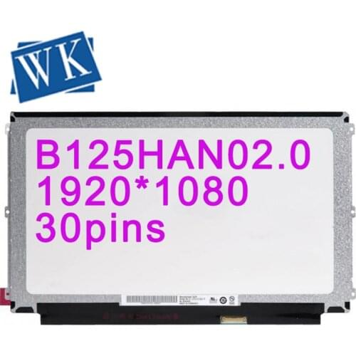 Original A+ 12.5"LED LCD Screen B125HAN02.0 For HP EliteBook 820 G3 G2 FHD 1920X1080 Display 30PINS