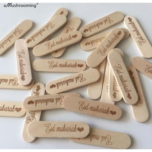 Personalized mini Ice Cream Stick, cupcake sticks Pops Sticks, Mini Candy Apple Sticks Party cake Decoration Eid Mubarak