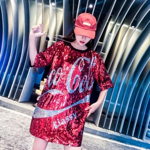 Casual Straight Geometric Short Sequined Elegant Fashion Sexy High Steet Black Red Silver Round Party Coctail Club Summer Dress