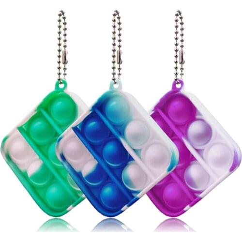 Push Antistress Simpl Dimmer 1pc Bubble Sensory Fidget Toy Key Ring Educational Toy 2021 Childs Keychain