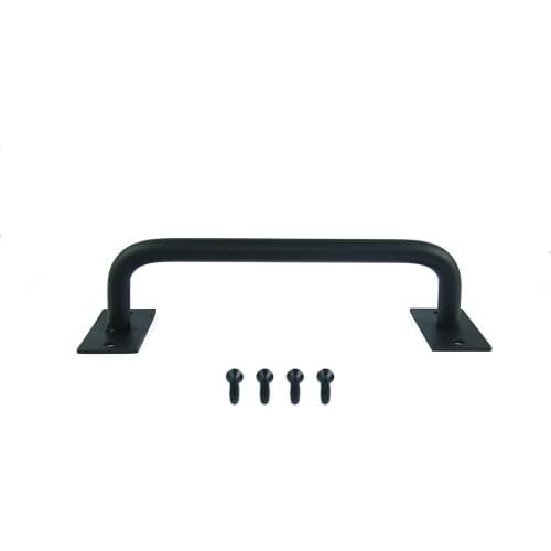 LWZH Sliding Barn Door Pull Handle, Sliding Closet Gate Cabinet Closet Door Handle Set 20.3 cm(Frosted Black Surface