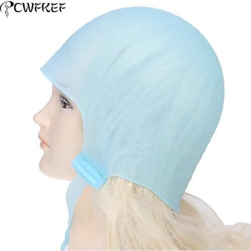 Silicone Colouring Hair Highlights Cap With Needle Reusable Hair Coloring Cap Hair Dye Hat Hair Styling Tools Barber Accessories