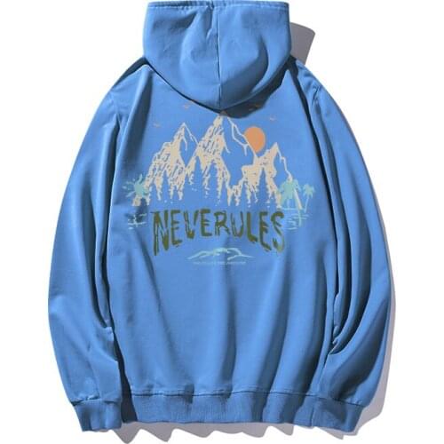 Qisvanset 2021 Loose Hoodie Mens Sweater Long Sleeve Cotton Red Pattern Black Green Yellow Neverules Design Lovers Unisex