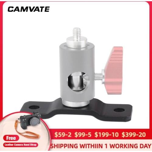 CAMVATE Universal Screw Connector With 1/4''-20 Male & Bottom Pedestal Mount For Wall / Table / Ceiling /Podium Mount Connecting