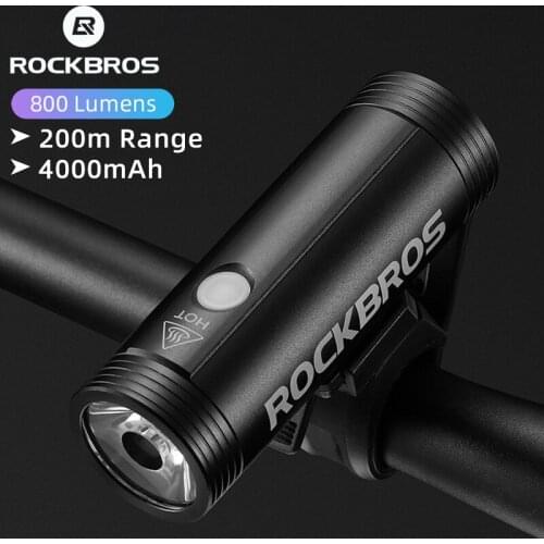 ROCKBROS Bike Front Light Rainproof USB Rechargeable Bicycle Light 400LM Cycling Headlight LED 2000mAh Flashlight MTB Bike Lamp