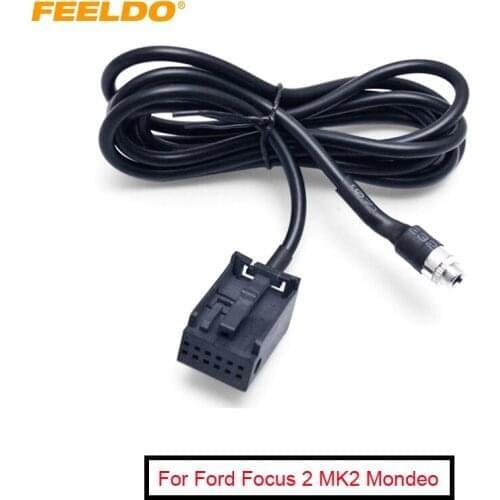 FEELDO 30Pcs Car Radio CD Player Auxiliary Aux Audio Cable For Focus 2 MK2 Ford Mondeo Aadpter Wire #1406