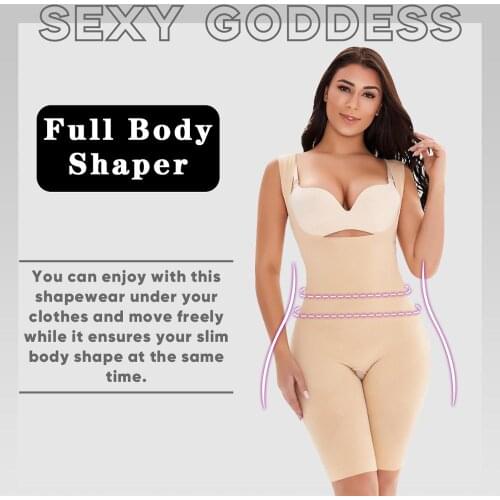 Minifaceminigirl Women Seamless Latex Bodysuit Body Shaper Underbust Slimmer Firm Control Shapewear