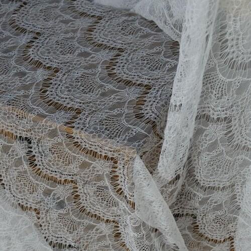 1.5 meters wide Beautiful soft texture eyelash lace fabric wedding veil home curtain decoration accessories