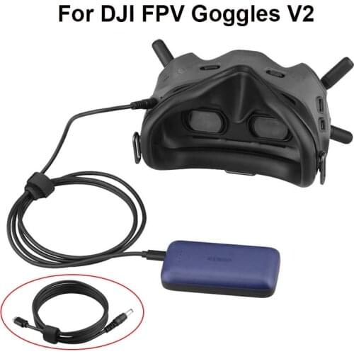 153CM PD Fast Charger Power Supply Cable for DJI FPV Goggles V2 USB-PD To DC Port Mobile Power Line for FPV Goggles Charge line