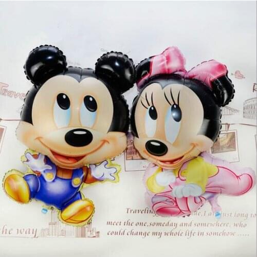 5pcs/lot Large 84*47.5cm Mickey Minnie foil balloons Bowknot polka dot mouse Wedding birthday party decoration foil balloons