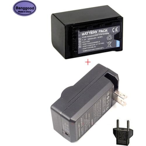 Banggood 5800mAh VW-VBD58 VWVBD58 VBD58 Camera Battery for Panasonic VW-VBD78 VBD29 VBD55 HPX265MC PX270 PX280MC PX285MC PX298