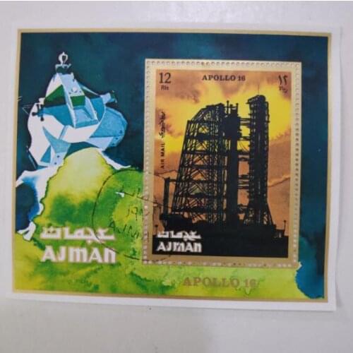 Apollo space sheetlet of Ajman Miniature Sheet Post Stamps Postage Collection
