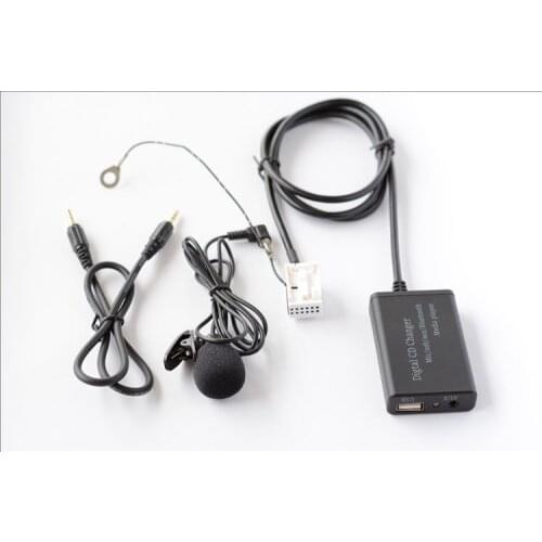 Car Aux USB Bluetooth Mp3 Music Adapter CD Changer Adapter For 12Pin Interface VW Audi Skoda Seat Quadlock