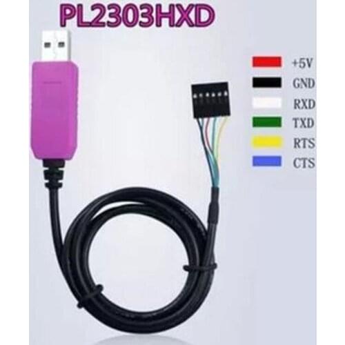 Free Shipping 10pcs PL2303 HXD 6Pin USB TTL RS232 Convert Serial Cable PL2303HXD Compatible