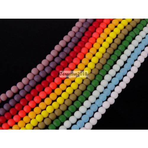 Top Quality Czech Crystal Matte Frosted 2mm~ 3mm Round Spacer Loose Beads for Jewelry Making Crafts 10 Strands/Pack