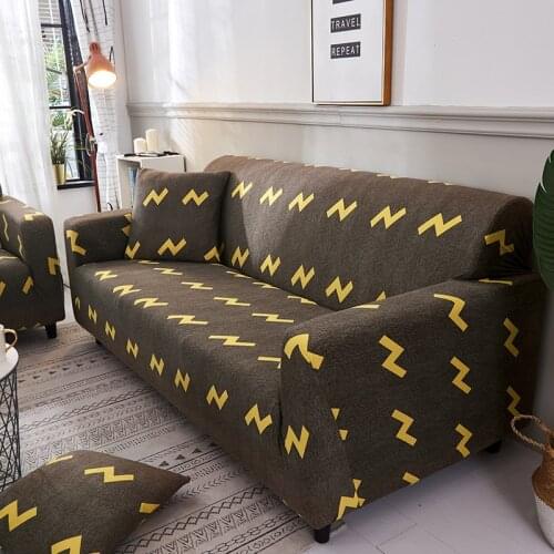 Single/Two/Three seat L shape Armchair Cover Stretch Slipcovers Sectional Elastic Stretch Sofa Cover for Living Room Couch Cover