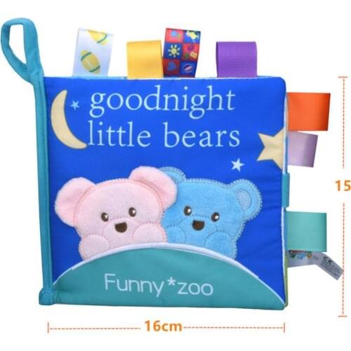 Baby 3D Dog Animal Sound Cloth Book Intelligence Activity Stroller Pendant Toy