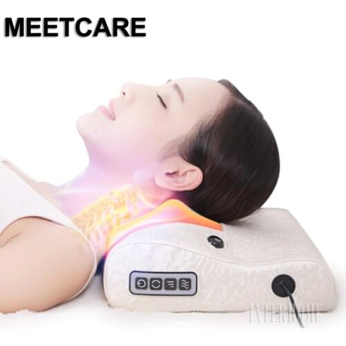 Electric Massage Pillow Cushion Relax Massager Healthy Cervical Masajeador Neck Back Waist Lumbar Pain Heating Body Massageador