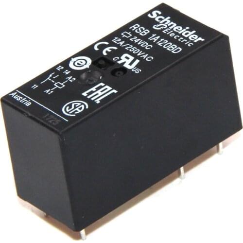 RSB interface relays for standard applications RSB1A120B7 RSB1A120E7 RSB1A120F7 RSB1A120M7 RSB1A120P7 RSB1A120U7