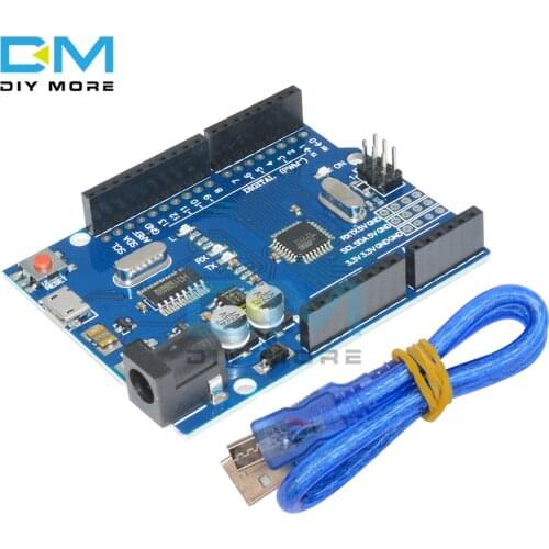 Cool Version R3 CH340G CH340 G MEGA328P ATMEGA328 ATMEGA328P AU Board Compatible Micro USB With Cable DIY Kit