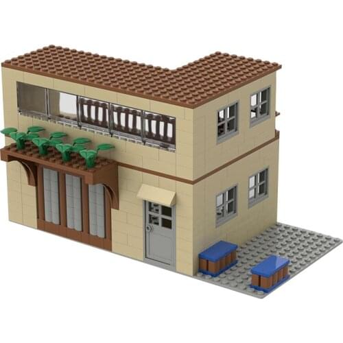 MOC Compatible Building Block Small Foreign House Figures Scene Assembly Children Toys