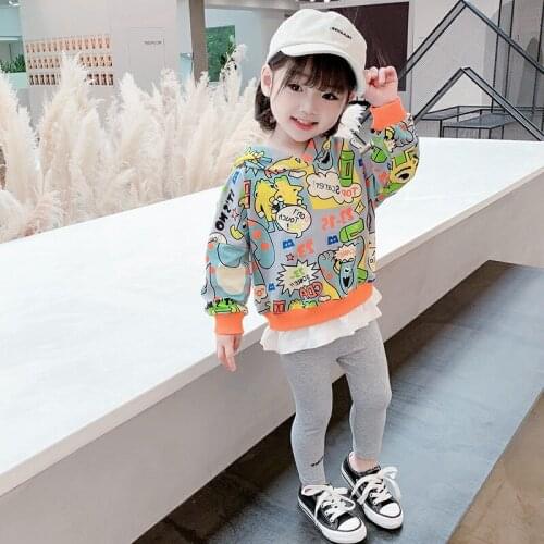 Girls Suit Sweatshirts +Pants 2Pcs/Sets 2021 New Spring Autumn Toddler Kids Teenagers Cotton Tracksuit Sport Suits Children Clot