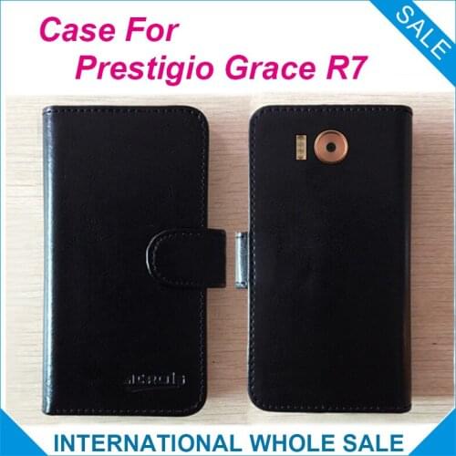 Hot! 2016 Prestigio Grace R7 Case, 6 Colors High Quality Original Leather Exclusive 100% suitable phone bag Cover+Tracking