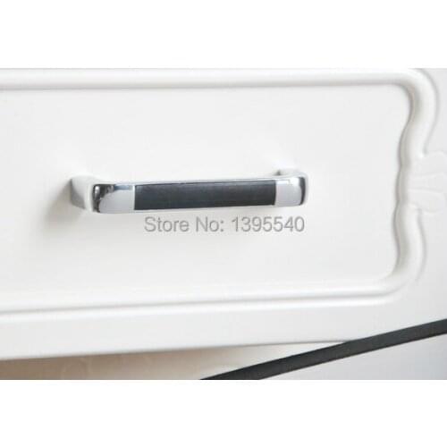 New 96mm Modern Cabinet Drawer Handle Sample Cupboard Handles\Black Chroming Solid Kitchen Knob\Furniture Closet Pulls\Bars Knob