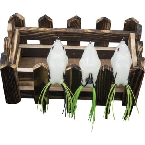 New Arrival 5cm /14 G Special Double Sharp Hook Bait Luminous Ray Frog Baits for Topwater Fishing Lure L93