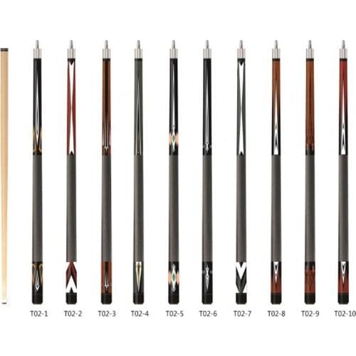 New Arrival Multi Color T02 Pool Cue Stick 13mm Tip Leather Handle Wrap