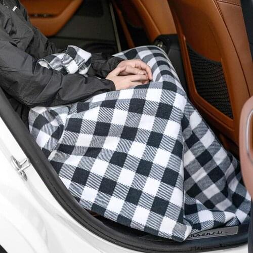150x100cm Car Truck Heated Blanket Polar Fleece Electric Fleece Travel Heating Seat Cushion For Office Home Travel Accessories