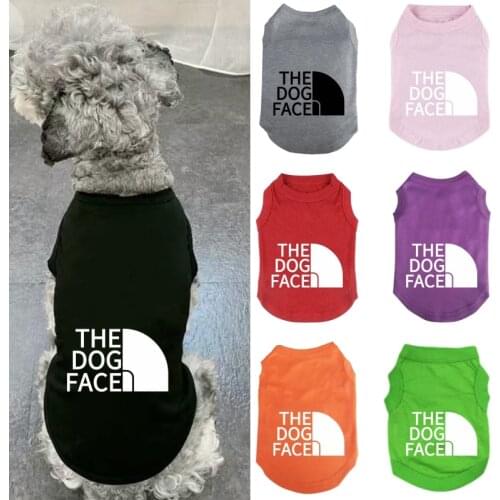 Dog Clothes Summer Pet T Shirt Big Dog Designer Vests for Chihuahua French Bulldog Fashion Puppy the Dog Face Spring Costume