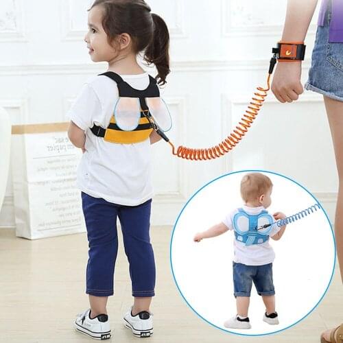 1-8Y Kids Baby Anti Lost Belt Strap Rope Wrist Link Toddler Children 8ft Expandable Cartoon Safety Outdoor Walking Harness Leash